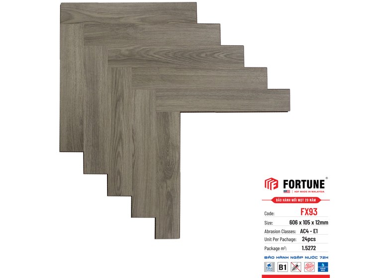 Sàn gỗ xương cá Fortune 12mm - FX93