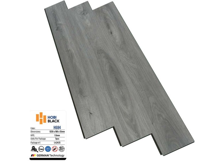 Sàn gỗ Hobi Black 12mm - H684