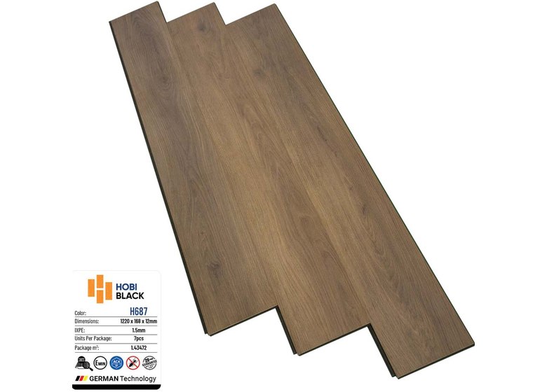 Sàn gỗ Hobi Black 12mm - H687