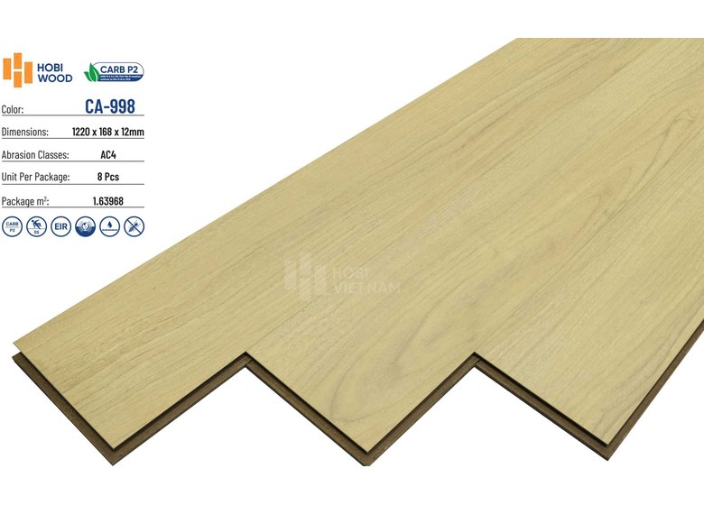 Sàn gỗ Hobi Carb P2 12mm - CA998