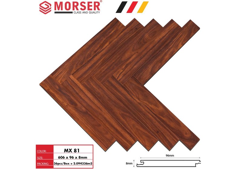 Sàn gỗ xương cá Morser 8mm - MX81