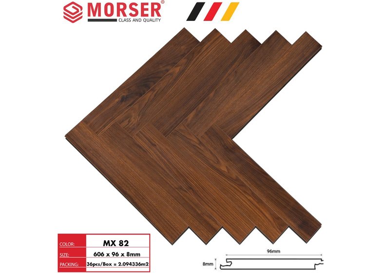 Sàn gỗ xương cá Morser 8mm - MX82