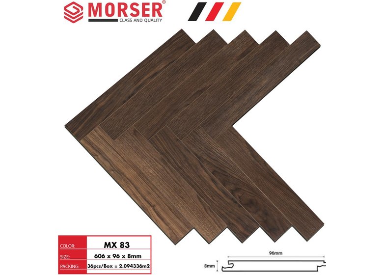 Sàn gỗ xương cá Morser 8mm - MX83