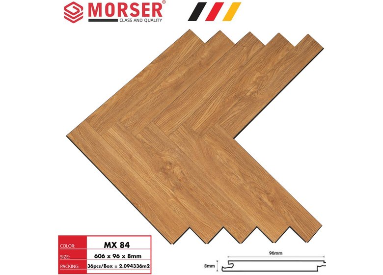 Sàn gỗ xương cá Morser 8mm - MX84