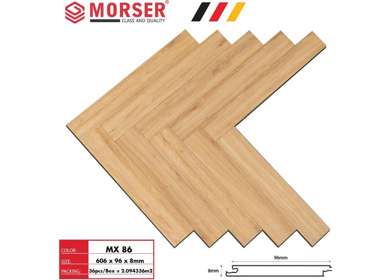 Sàn gỗ xương cá Morser 8mm - MX86